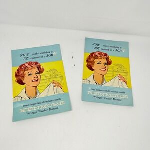 Vintage Kenmore Wringer Washer Manuals Sears‎ Home Appliance Blue Yellow